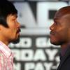WBO welterweight champion Manny Pacquiao, left, and undefeated WBO junior welterweight champion Timothy Bradley Jr. face off during a press conference in New York City Thursday during a cross-country media tour for their upcoming welterweight title fight. Pacquiao vs Bradley will take place June 9 at the MGM Grand Grand Garden Arena in Las Vegas.